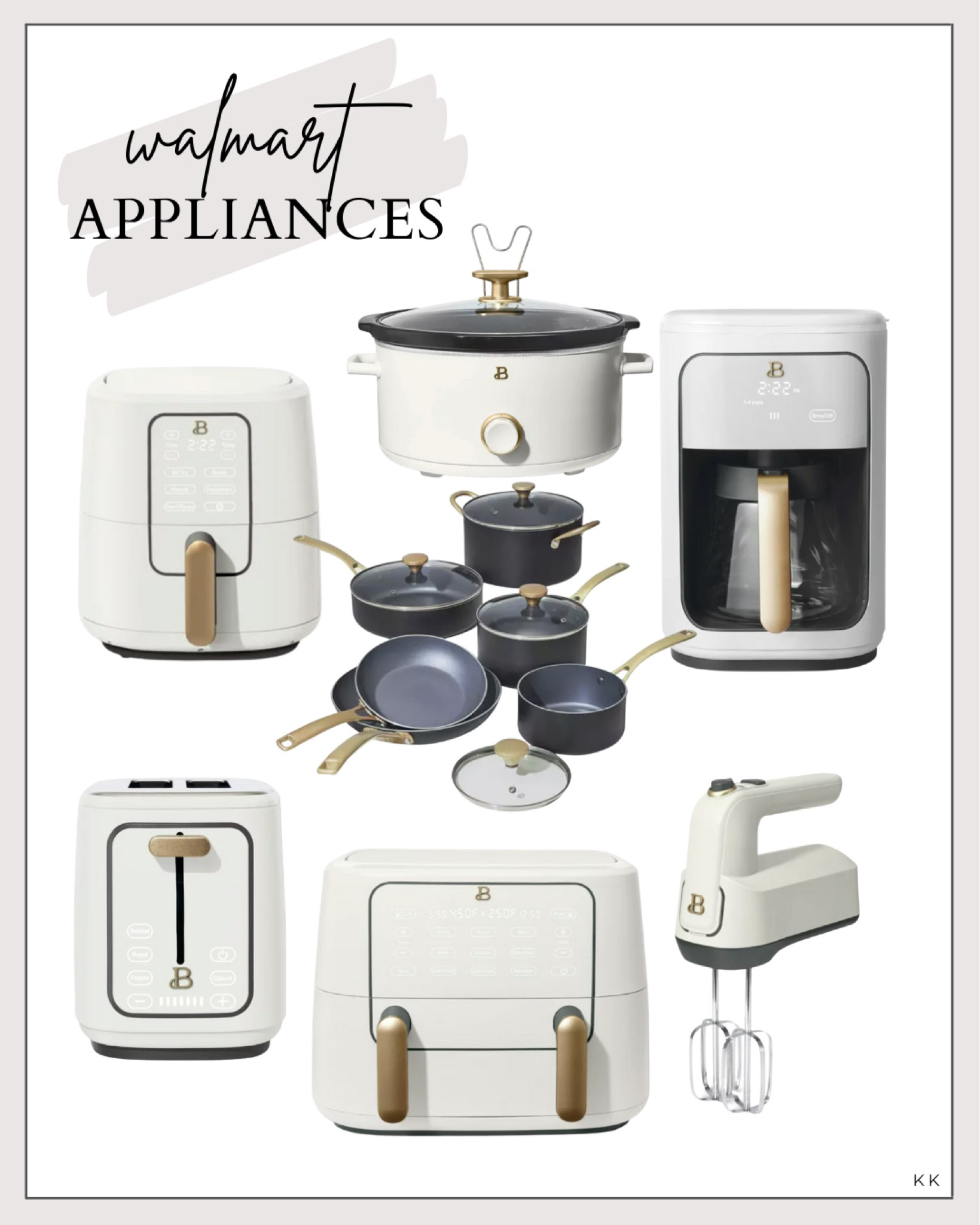 white Walmart kitchen appliances! Walmart home finds, Walmart kitchen finds, affordable kitchen appliances, apartment kitchen 

#LTKunder50 #LTKsalealert #LTKhome