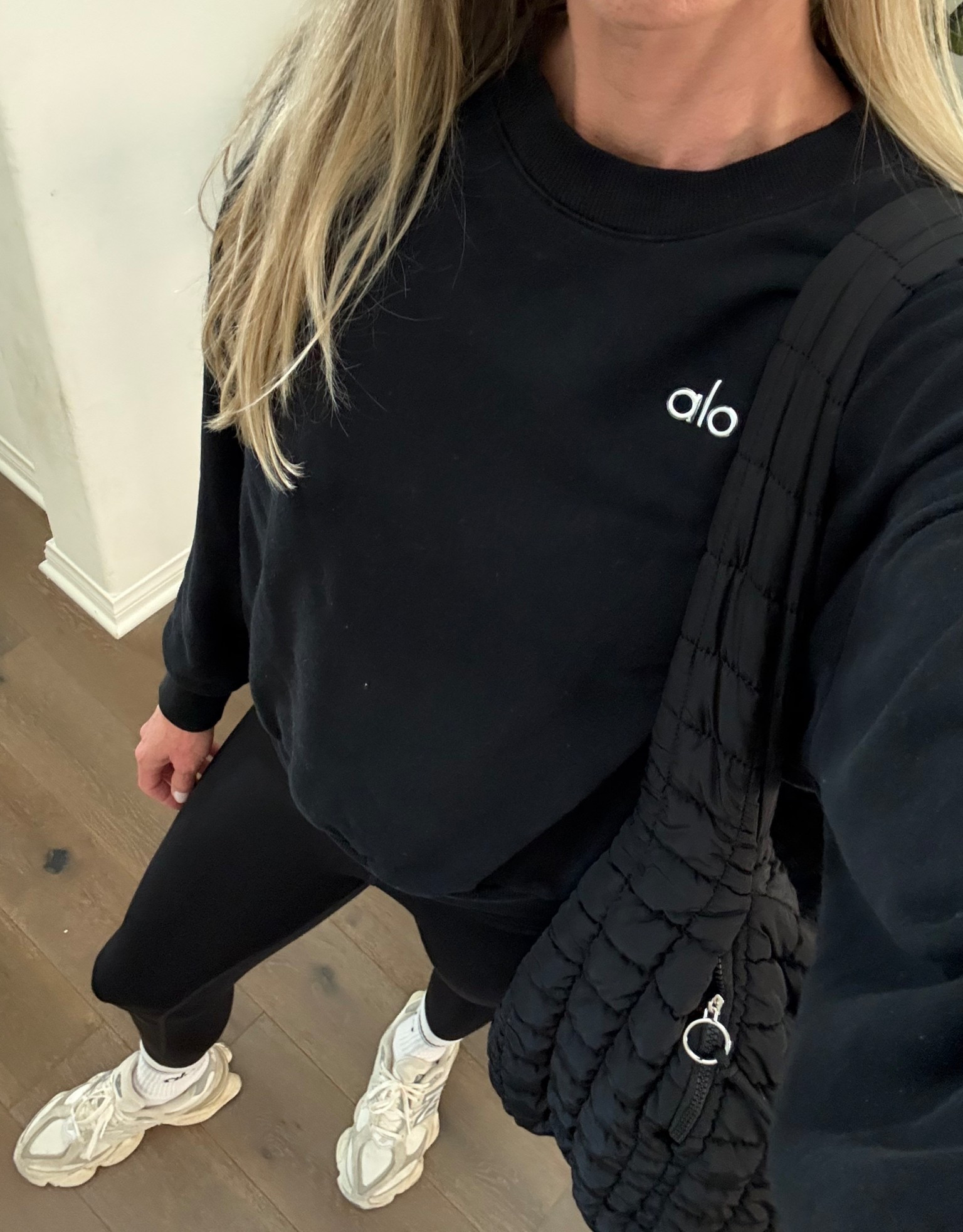 Head to toe Alo ootd today for school dropoff and swim lessons 🖤 

Alo, Free People, mom style, mom outfit, comfy everyday outfit, school dropoff outfit, Alo sweatshirt, Alo leggings, black leggings, sweatsuit outfit 

#LTKootd #LTKgrwm #LTKmomlife