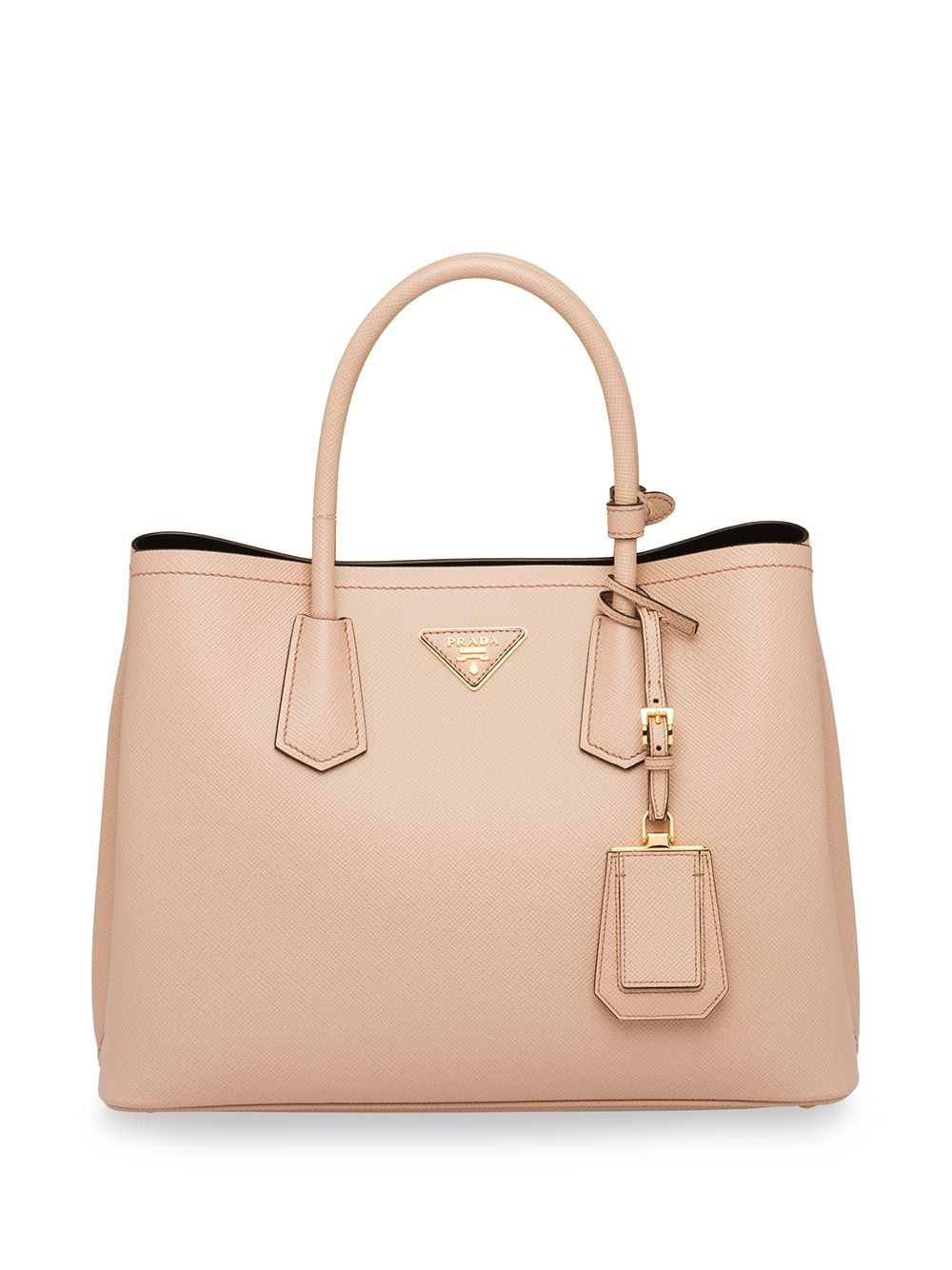 Prada Medium Double Tote Bag | Neutrals | FARFETCH | Farfetch Global