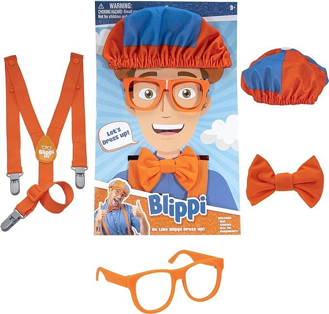 Blippi Costume Roleplay Accessories, Perfect for Dress Up and Play Time - Includes Iconic Orange ... | Amazon (US)