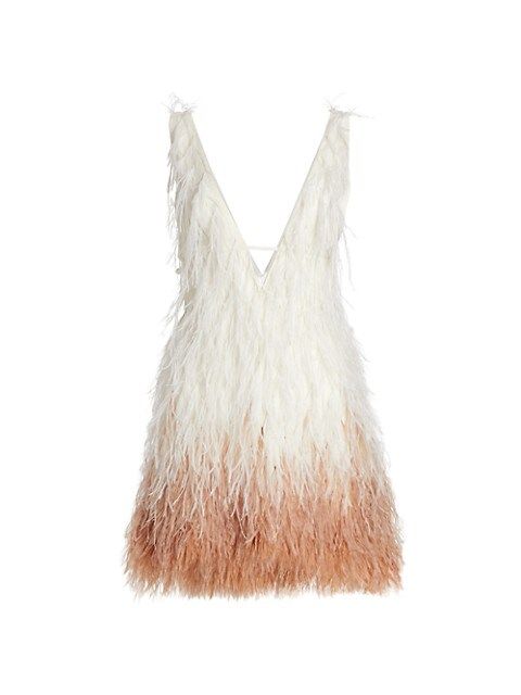 Ansel Ostrich Feather Mini Dress | Saks Fifth Avenue