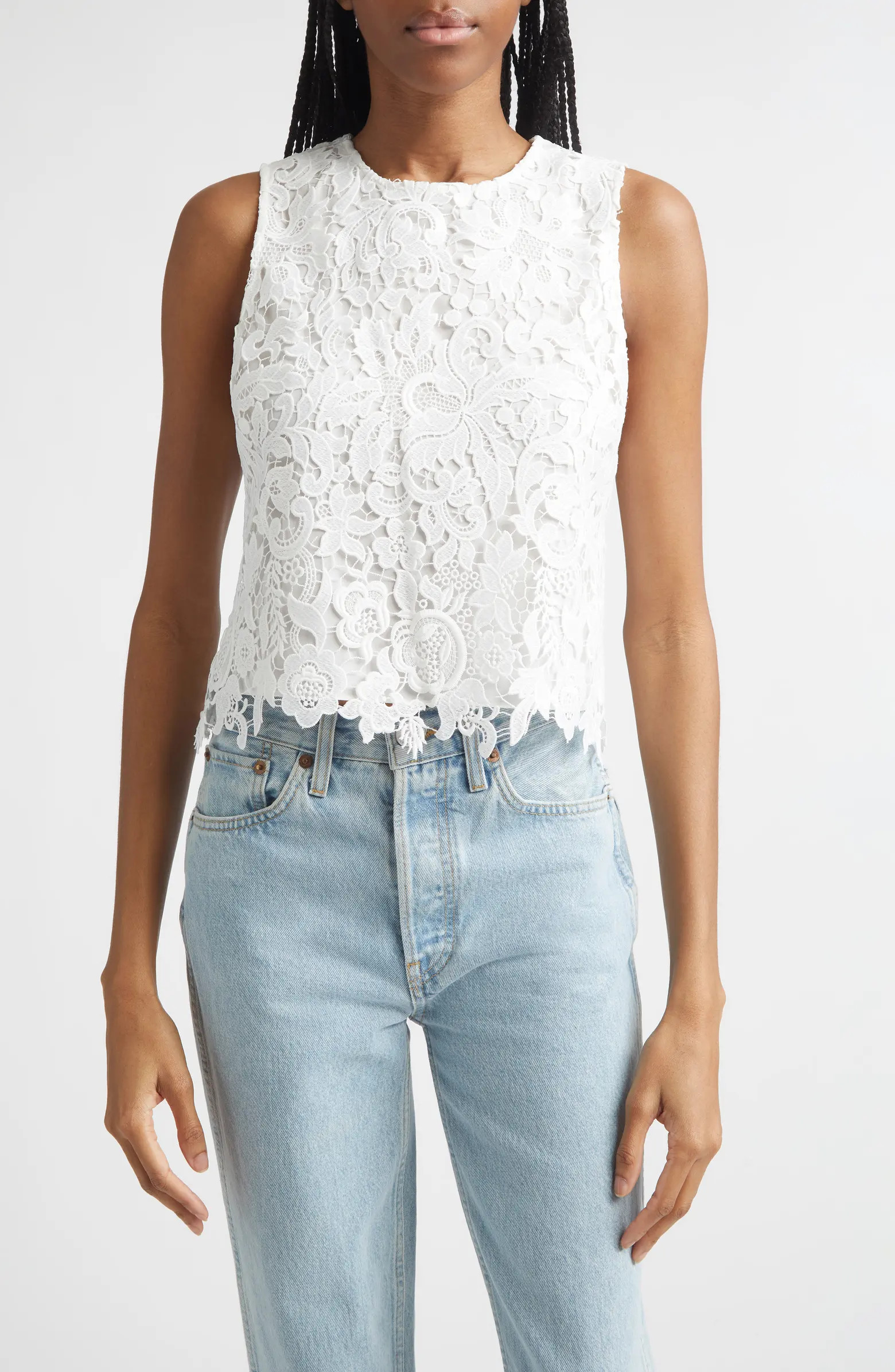 Alice + Olivia Amal Lace Tank | Nordstrom | Nordstrom