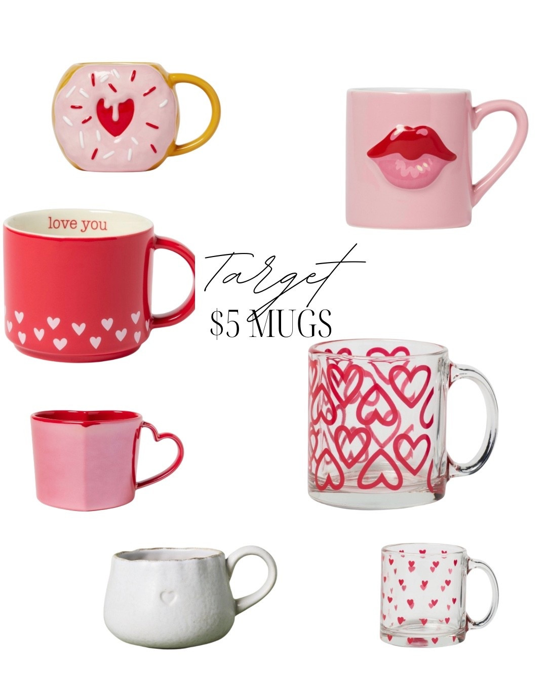 ✨ Run, don’t walk ✨
These Valentine’s Day mugs are only $5 and honestly the easiest little upgrade for your morning coffee ☕️💗
Perfect for:
❤️ your desk at work
❤️ gifting (teacher, friend, neighbor, yourself)
❤️ making basic coffee feel cute
At this price, I’m grabbing a couple because they’ll be gone fast.

#LTKFinds #TargetFinds #ValentinesDecor #CoffeeMug #Under10Finds #AffordableHome #LittleJoy