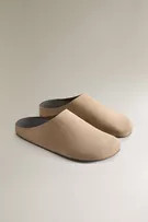 LEATHER SPLIT SUEDE MULE CLOG SLIPPERS | Zara US