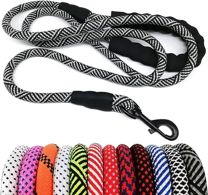 MayPaw Heavy Duty Rope Dog Leash, 6/8/10 FT Nylon Pet Leash, Soft Padded Handle Thick Lead Leash ... | Amazon (US)