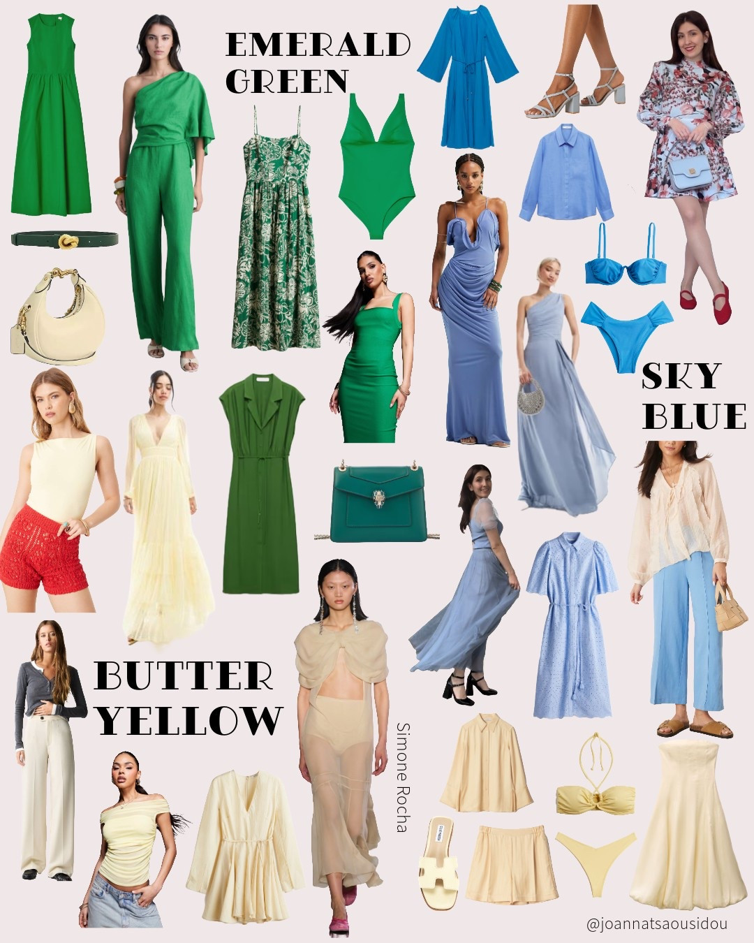 2025 colour trends!
Butter yellow, sky blue and emerald green are some of the colours that are trending of spring and summer 2025. Especially butter yellow has a huge moment right now! Which of these shades is your favourite and would you wear?

#LTKspring #LTKeurope #LTKsummer