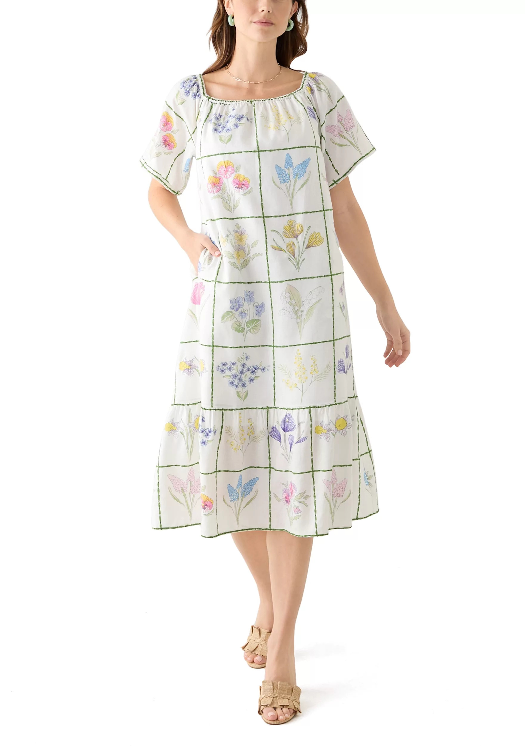 Women's Short Sleeve Embroidered House Dress | Belk