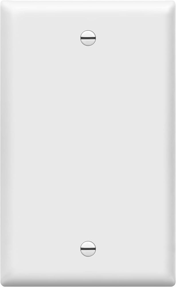 ENERLITES Blank Cover Wall Plate, Gloss Finish, Standard Size 1-Gang 4.50" x 2.76", Polycarbonate... | Amazon (US)