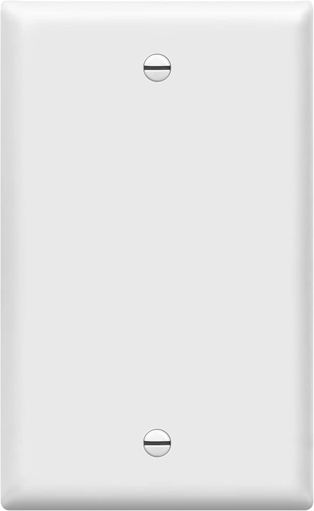 ENERLITES Blank Cover Wall Plate, Gloss Finish, Standard Size 1-Gang 4.50" x 2.76", Polycarbonate... | Amazon (US)