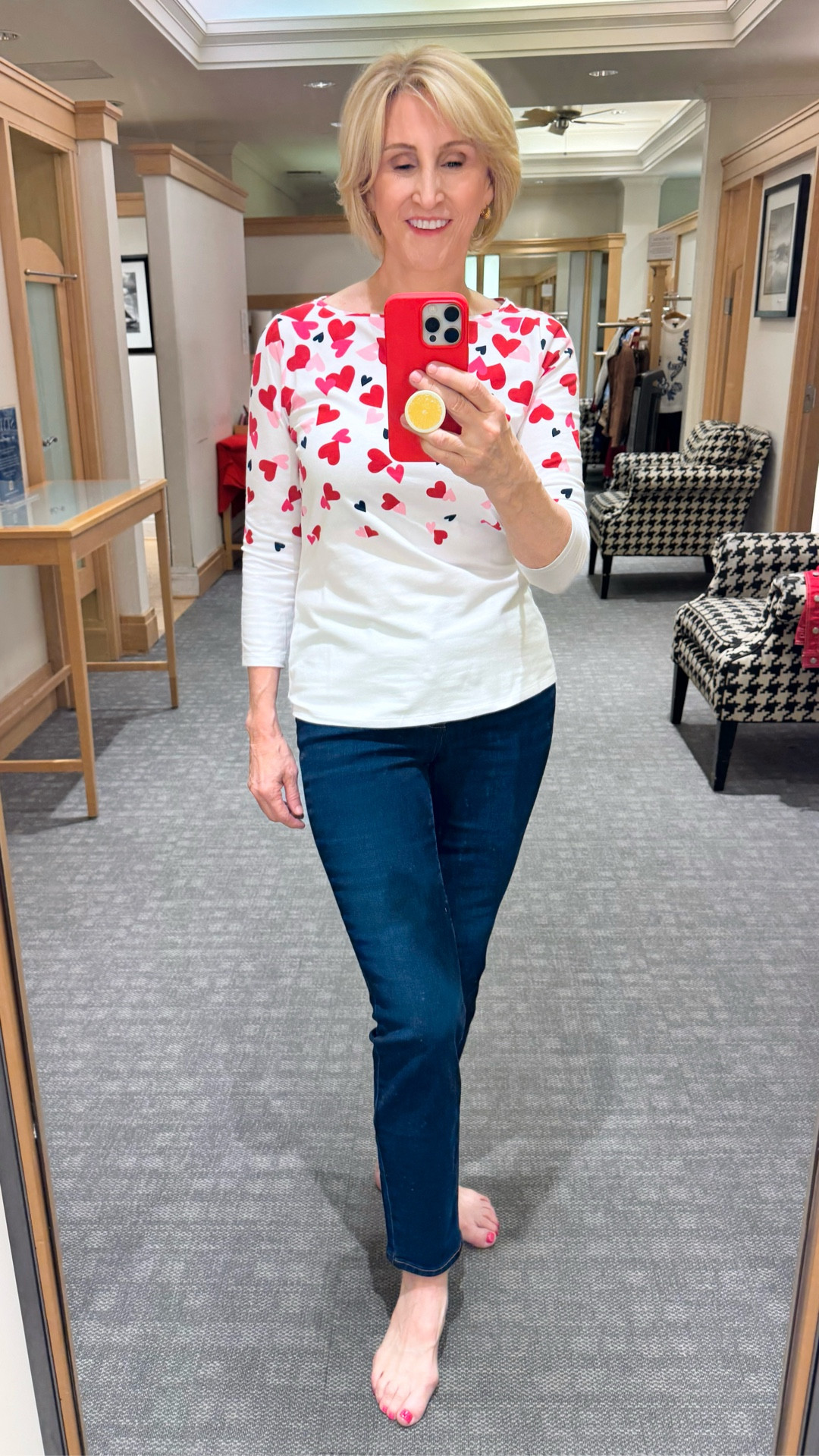 A little love in today’s outfit ❤️

This heart top from Talbots just makes me smile — it’s playful without being over the top and adds the sweetest touch to a simple look. I paired it with classic denim jeans to keep things easy, casual, and wearable for everyday.

Proof that sometimes the smallest details make the biggest statement ✨


#LTKSeasonal #LTKOver40 #LTKootd
