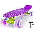 M Merkapa 22" Inch Complete Mini Cruiser Skateboard with Colorful LED Light Up Wheels for Beginne... | Amazon (US)
