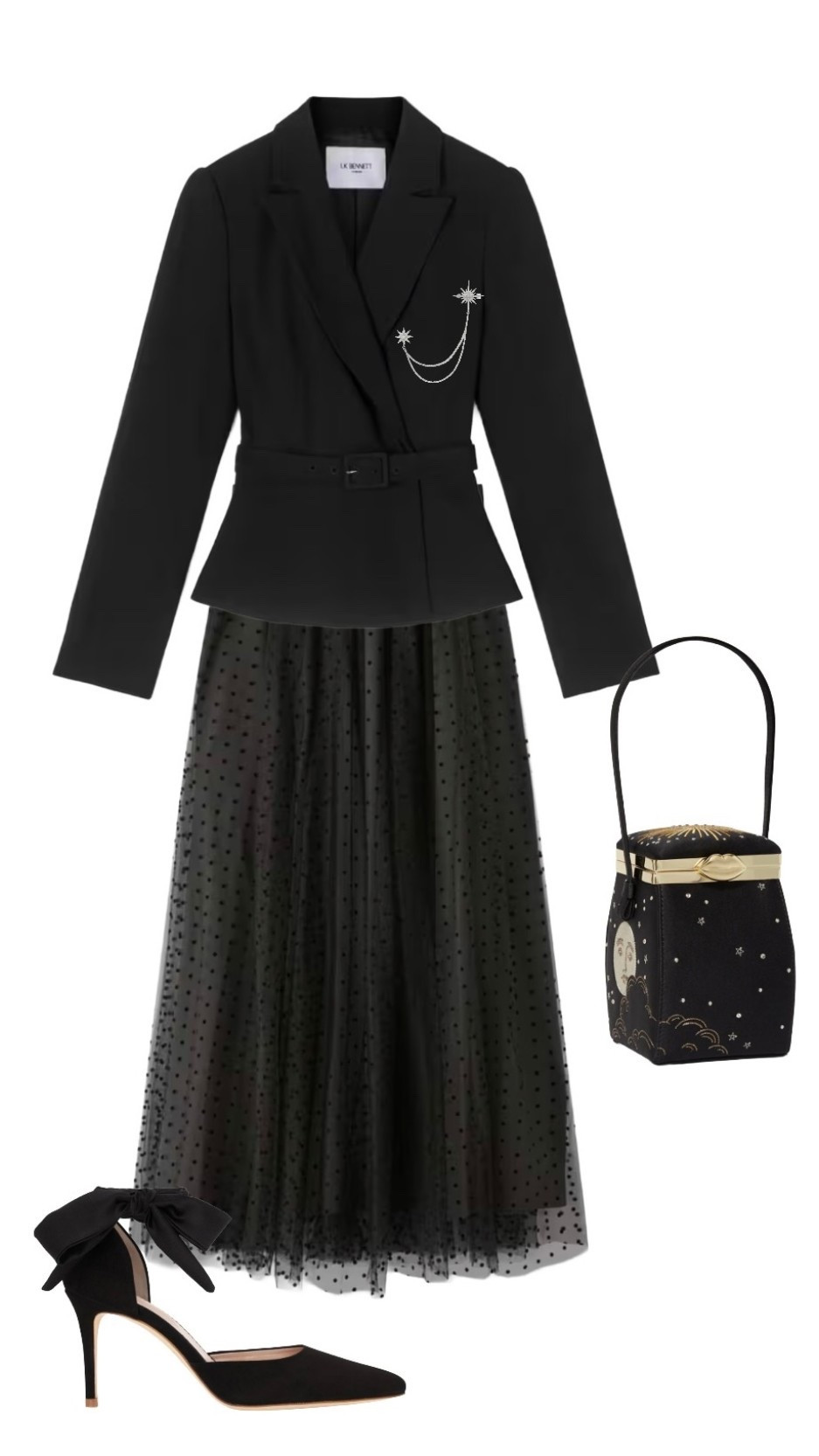 The Dior ‘New Look’ at a snip 🖤 You know those 2 part Self Portrait jacket and skirt dresses, as worn by Princess Catherine? Mix and match yourself with fitted jackets over daytime black midi skirts or tulle for the evening! This way, you can also wear the pieces as separates 🖤

Black Peplum Belted Jacket and Black Dot Tulle Skirt - on a huge sale at LK Bennett London

Black Satin Cosmic Halley Bag - on a 20% off sale (+ extra 20%) at Lulu Guinness 

Harriet Black Suede Mid Heel - Emmy London

Andromeda Star Brooch (available in silver or gold) - Latelita at Wolf & Badger 


 

#LTKsale #LTKeurope #LTKluxury