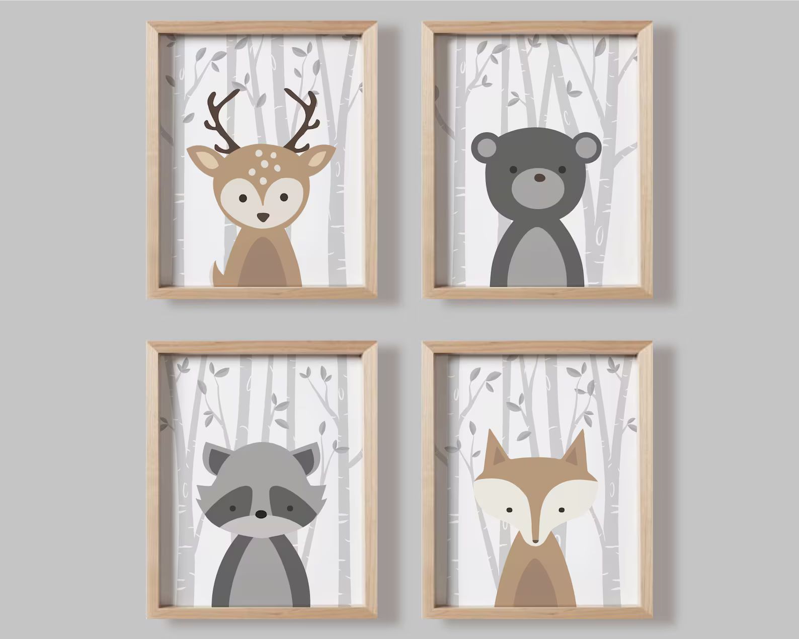 Baby Nursery Decor Baby Nursery Wall Art Woodland Nursery - Etsy | Etsy (US)