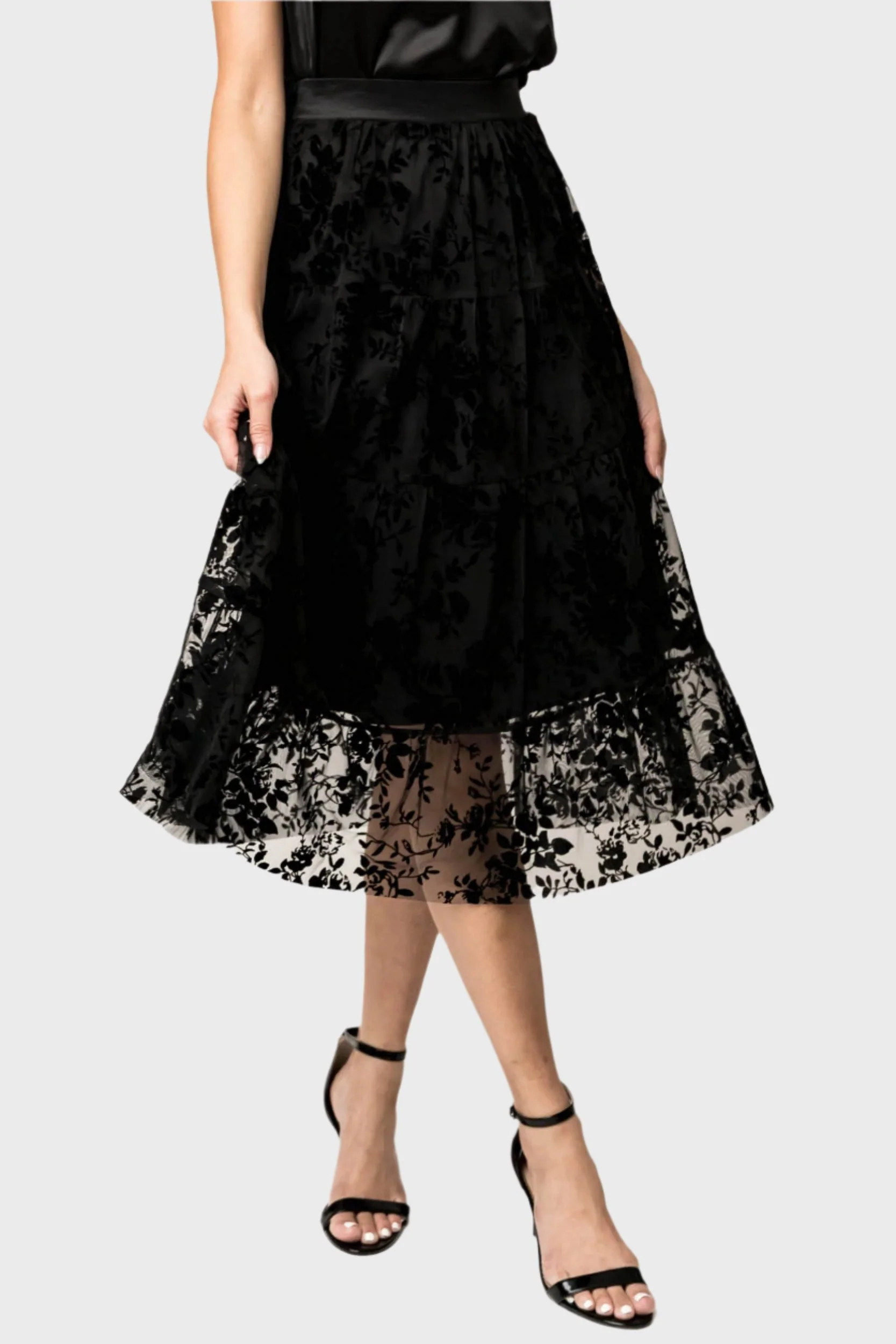 Flocked Party Skirt | Gibson