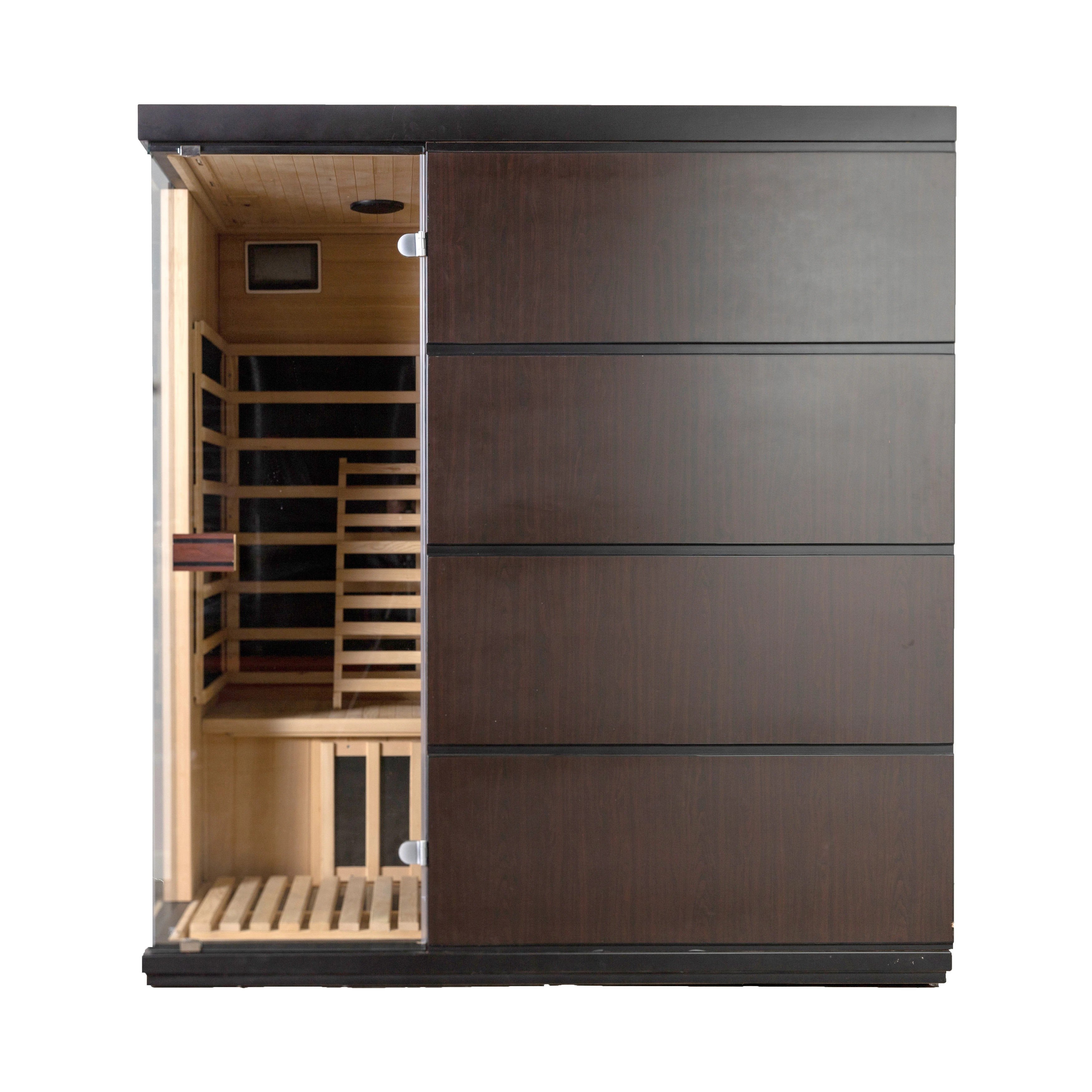 HeatWave Sirona 4-Person Hemlock Infrared Sauna with 8 Carbon Heaters | Bed Bath & Beyond