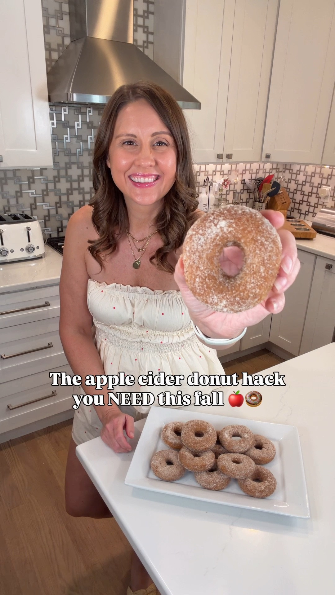 🍎🍩 APPLE CIDER DONUTS… with a cake mix?! This easy fall hack gives you all those cozy apple-orchard vibes without making donuts from scratch! 🍂✨

🍎 Apple Cider Donut Hack
• 1 box spice cake mix
• ½ cup apple cider
• 1 cup applesauce

Cinnamon Sugar Coating:
• ⅓ cup melted butter
• 1 cup granulated sugar
• 1 tsp cinnamon

Mix the cake mix, apple cider + applesauce until combined. Add to a greased donut pan and bake at 350°F until baked through. Brush the warm donuts with melted butter, then generously coat in the cinnamon sugar. 🤤🍩

Such an easy fall treat for a cozy weekend at home, Halloween parties or a day at the apple orchard! 🍎🍂 Save this one for fall baking!

#AppleCiderDonuts #AppleCiderDonutHack #FallBaking #CakeMixHack #EasyFallRecipes #FallTreats #AppleRecipes #LTKFamily

#LTKfoodie #LTKHome #LTKSeasonal
