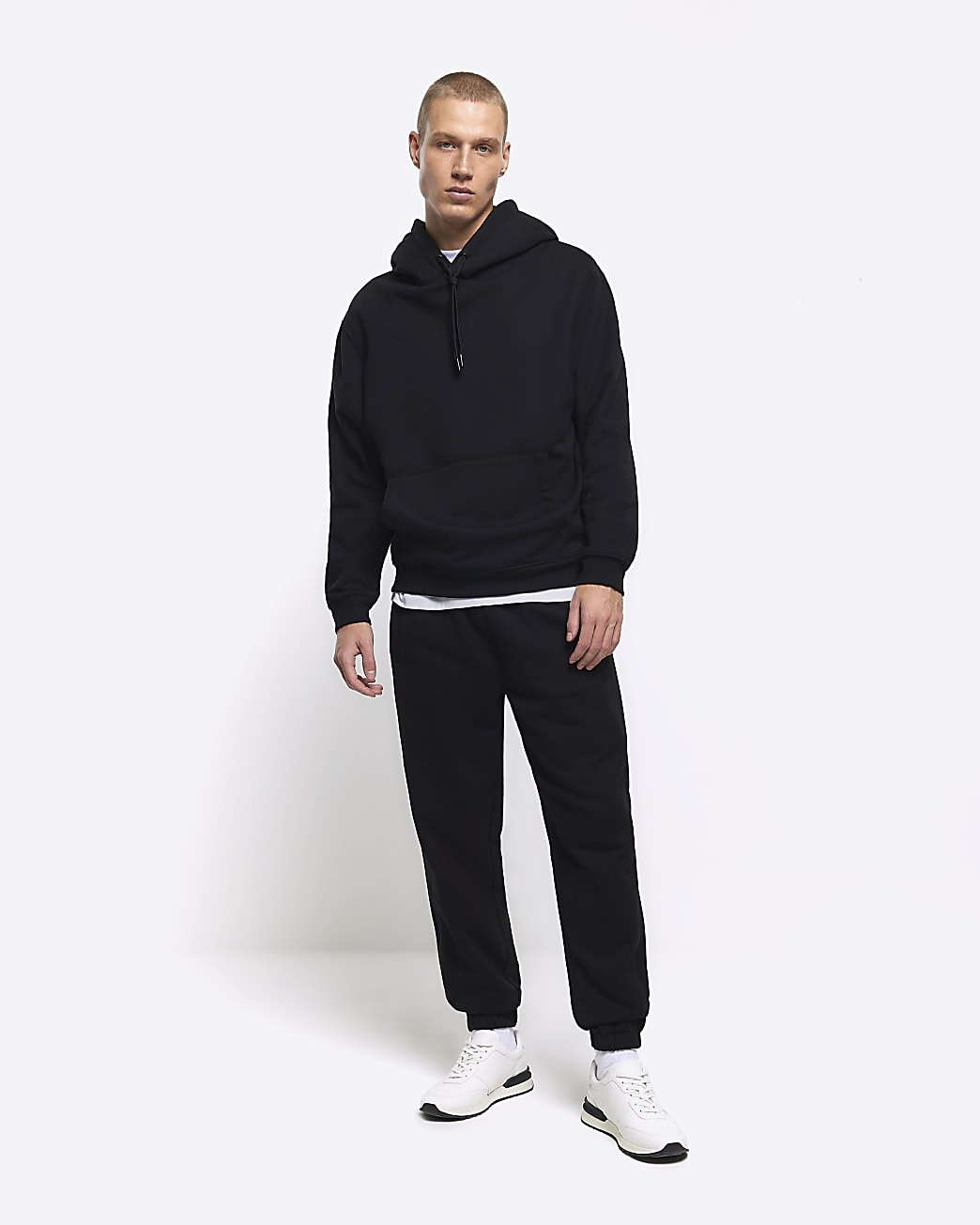 Black regular fit plain hoodie | River Island (UK & IE)