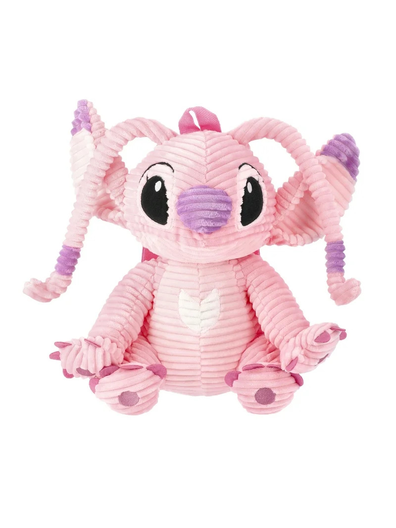 Disney Lilo and Stitch Kids Angel Corduroy Plush Backpack, Pink | Walmart (US)
