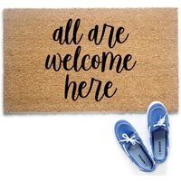 All Are Welcome Here Pride Doormat, Lgbtq Friendly, Equality Mat, Housewarming Gift | Etsy (US)