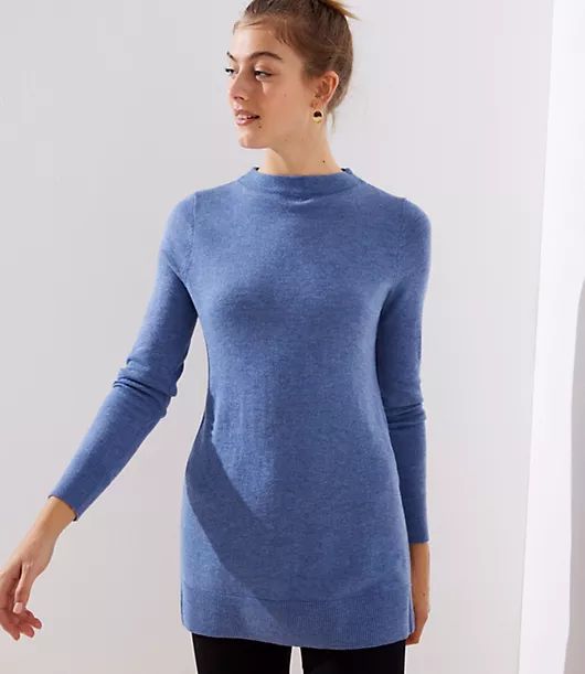 LOFT Funnel Neck Tunic Sweater | LOFT