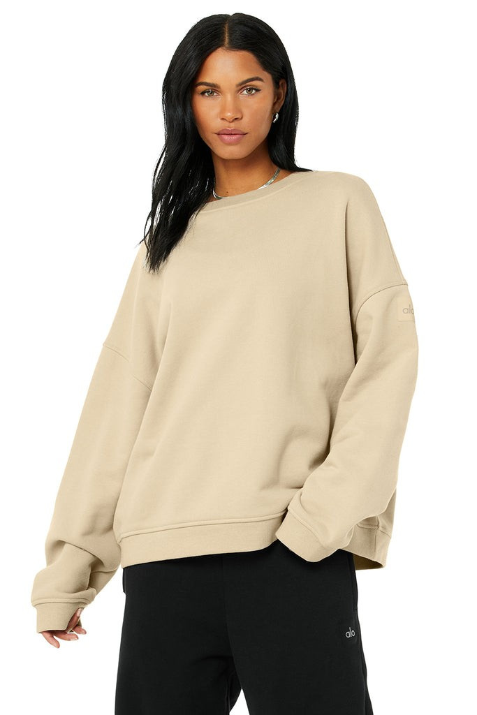 Renown Heavy Weight Crew Neck Pullover - Sand Dune | Alo Yoga (US)