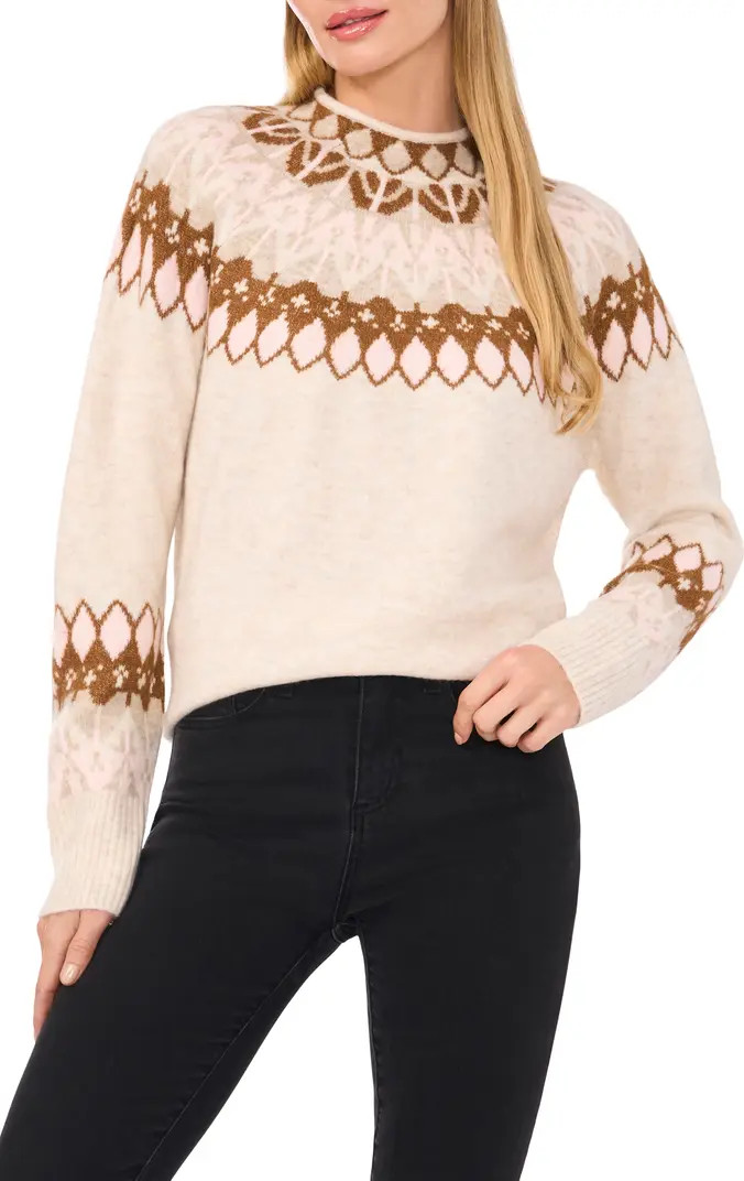 Fair Isle Funnel Neck Sweater | Nordstrom