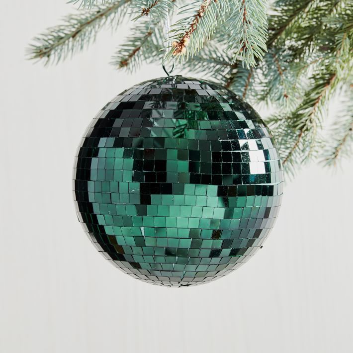 Disco Ball Ornaments - Green | West Elm (US)