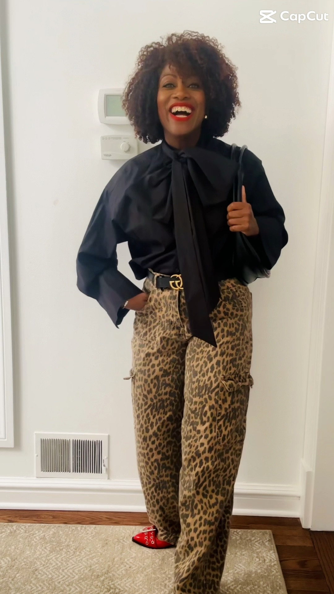 Dinner date fit!  Shirt is sold out on H&M but gave you lots of options.  The Damson Madder cheetah print cargos are at Anthro!  Get yours now before they sell out!

The cargos run small because they are European size.  I got a 12 and got them taken in just slightly (I like the baggy look) and also hemmed.

#LTKWorkwear #LTKSeasonal #LTKStyleTip