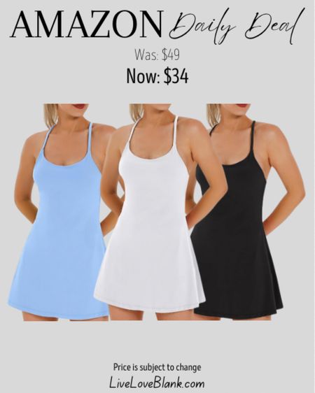 Amazon daily deals 
Tennis dresses only $34
#ltku
Prices subject to change
Commissionable link 

#LTKFindsUnder50 #LTKStyleTip #LTKFitness