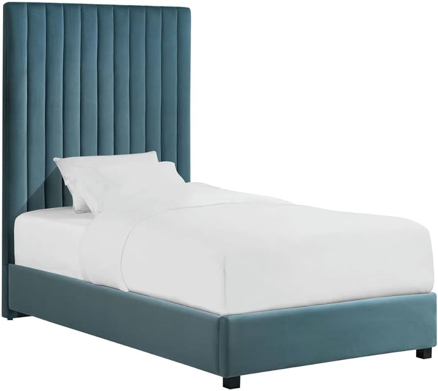 Arabelle Sea Blue Bed in Twin (TOV-B127) | Amazon (US)