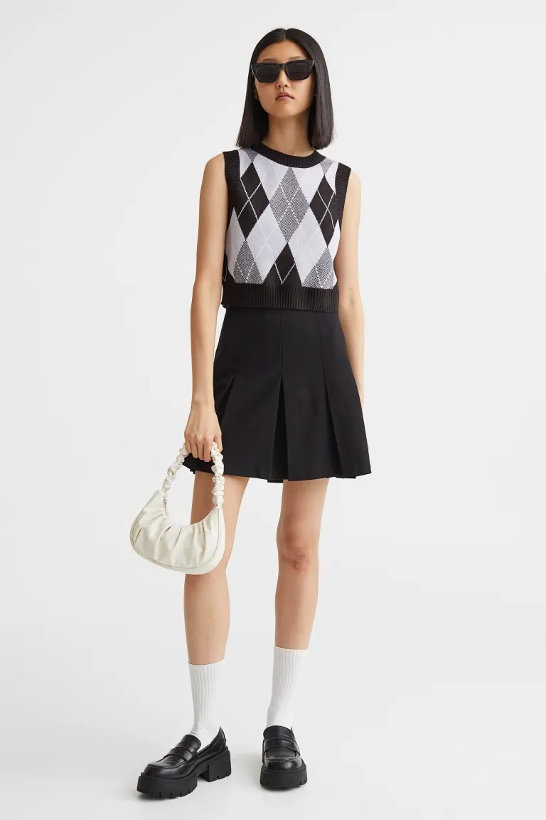 Jacquard-knit Sweater Vest | H&M (US + CA)