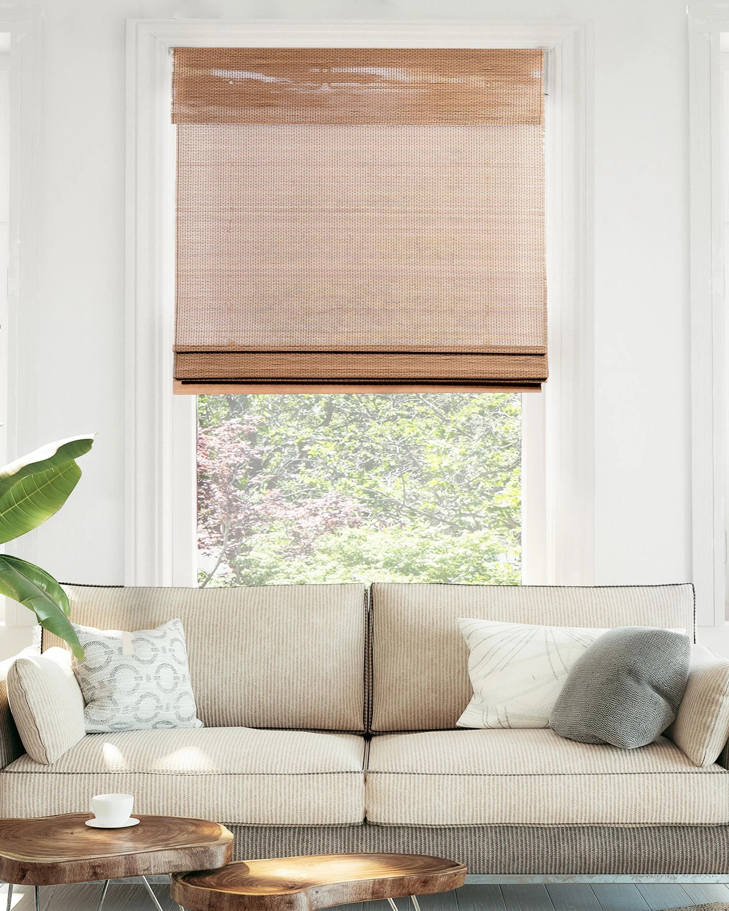 CHICOLOGY Cordless Bamboo Roman Shades | Walmart (US)