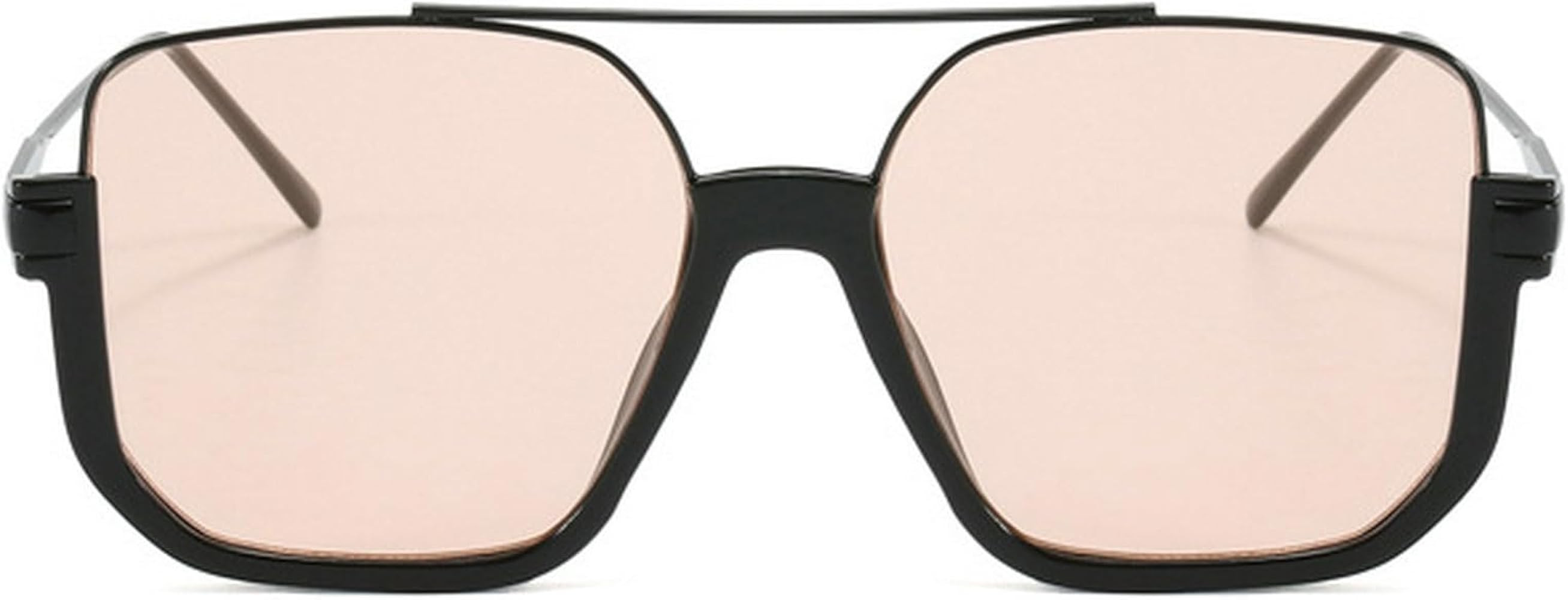 Vintage Oversized Sunglasses Fashion Men Women Square Shades Eyewear Trendy Popular Design UV400 ... | Amazon (US)