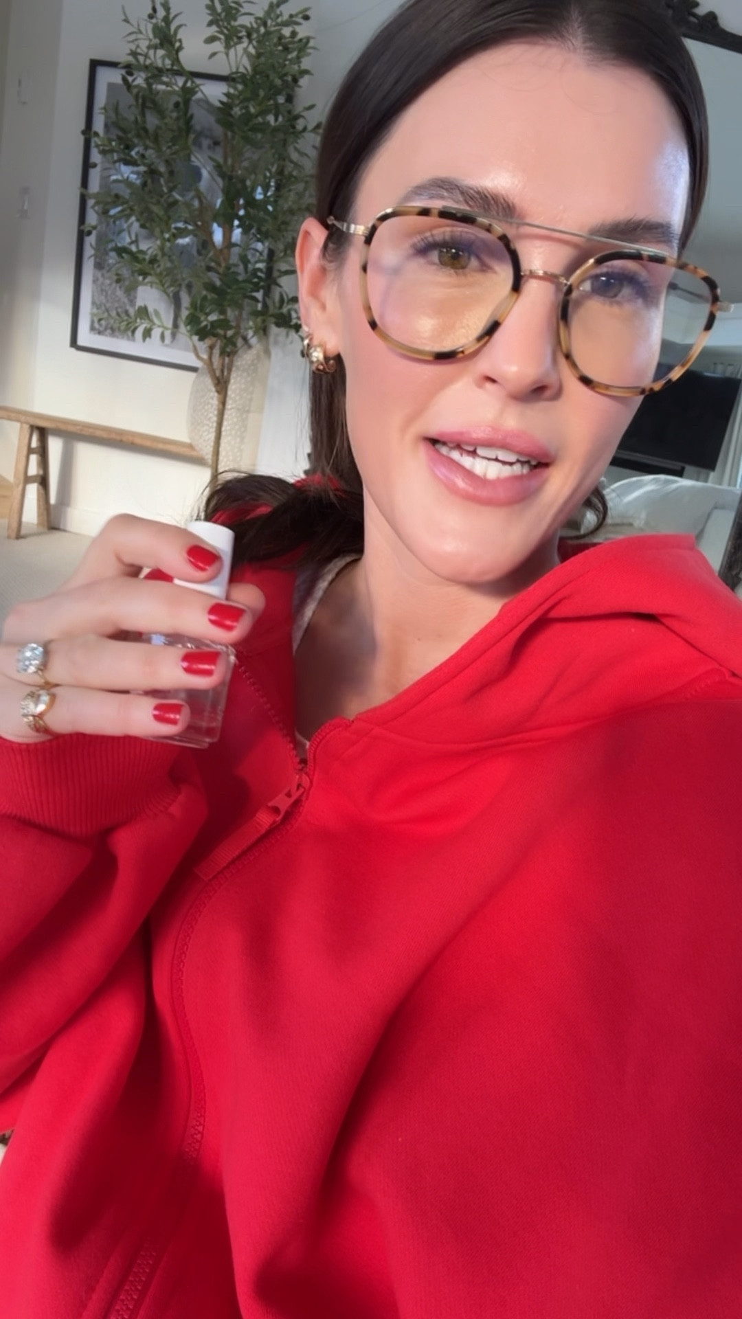 Today’s outfit, blue light blocking glasses and low-tox red nail polish ❤️

#LTKstorytime #LTKootd #LTKBaby