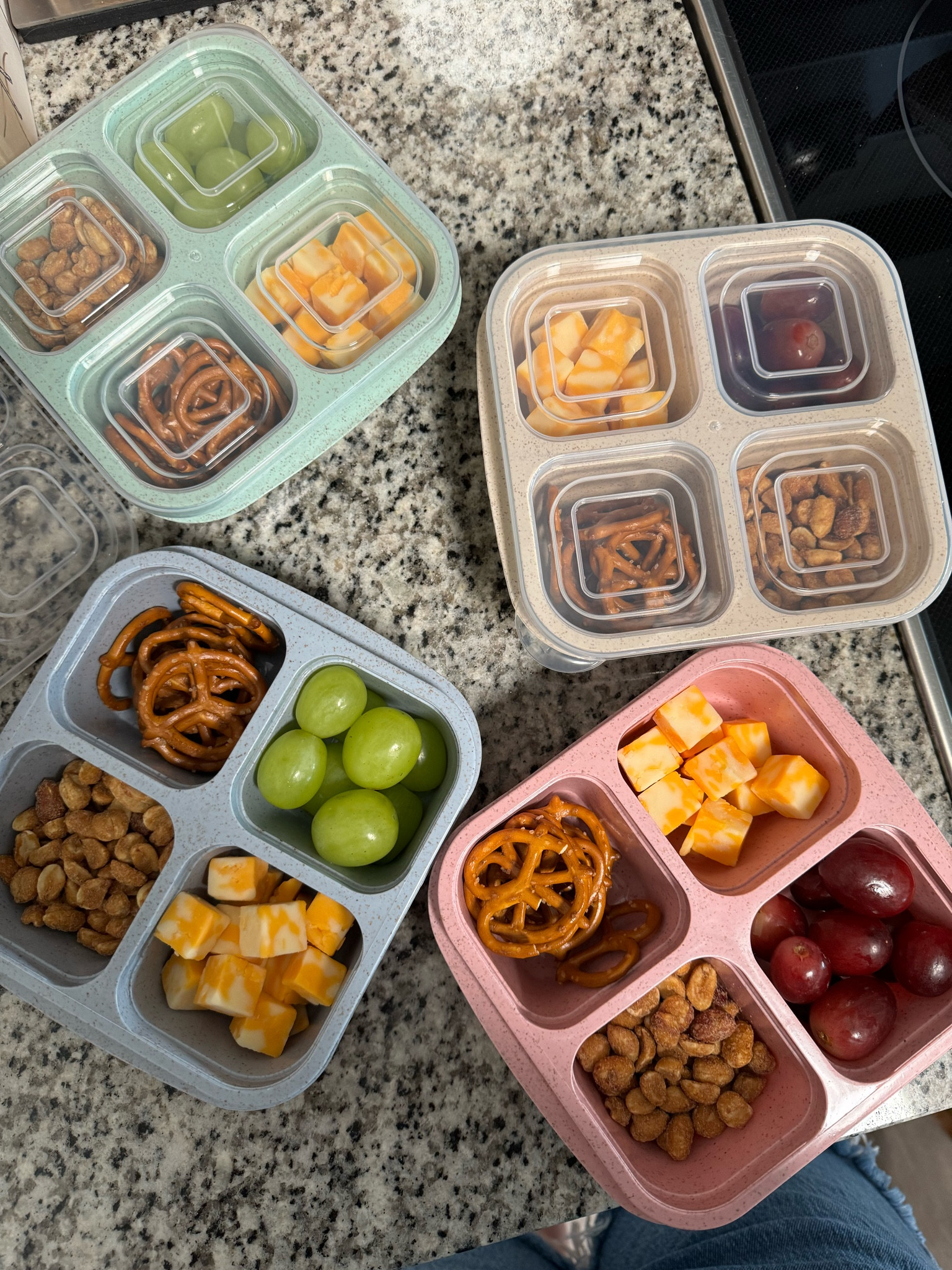 making snack boxes for the work week for my husband and I 

bento boxes | snack | snack boxes | meal prep | lunch on the go | kids snacks | adult snack ideas | snack container | Amazon find | back to school 

#LTKSeasonal #LTKsalealert #LTKfamily