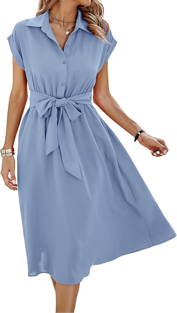 ECOWISH Summer Dresses for Women 2022 High Neck Sleeveless Lace A Line Sexy Short Dress Graduatio... | Amazon (US)