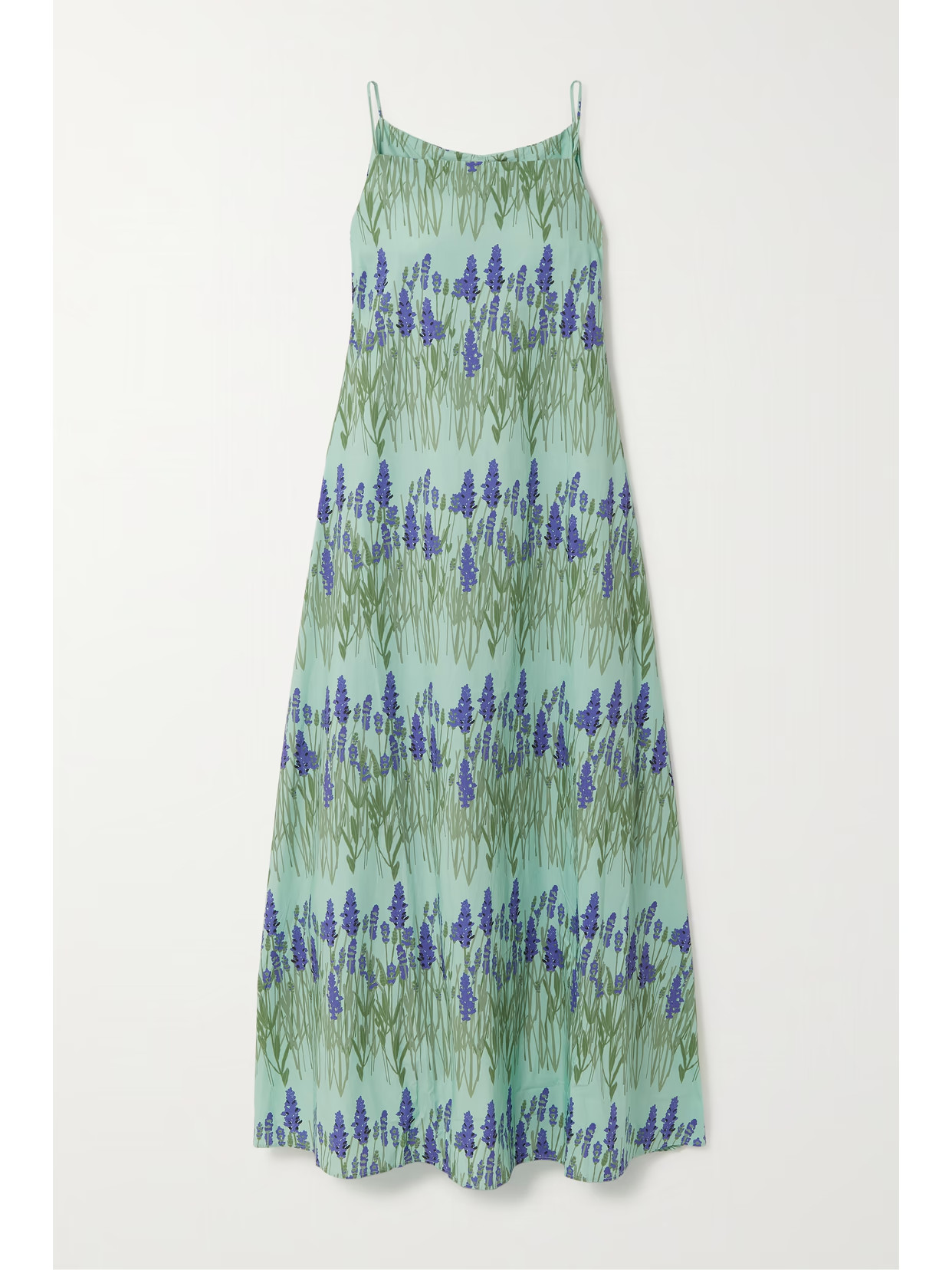 BERNADETTE - Audrey Floral-print Cotton-blend Maxi Dress - Green | NET-A-PORTER (US)