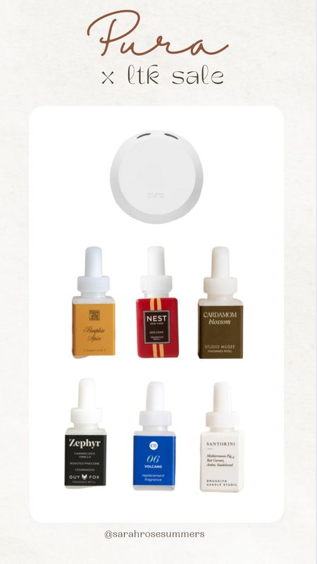 Pura smart diffuser 25% off diffuser and fragrances with code LTKPURA25 

#LTKSeasonal #LTKSale #LTKhome