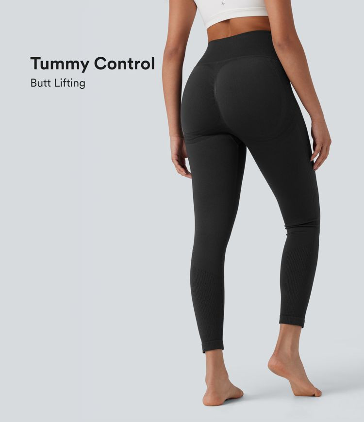 Women’s OneForm Seamless Flow High Waisted Tummy Control Butt Lifting Yoga Leggings - Halara | HALARA