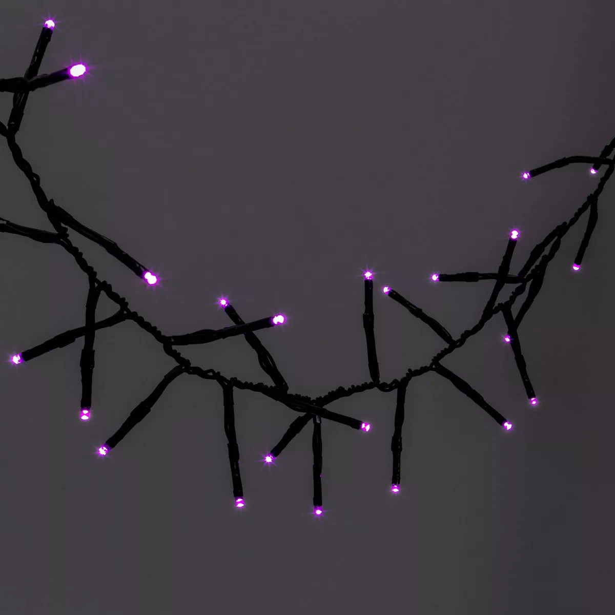 60ct LED Dewdrop Halloween Fairy String Lights Garland Purple - Hyde & EEK! Boutique™ | Target