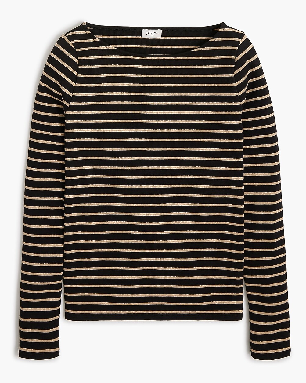 Metallic striped boatneck tee | J.Crew Factory