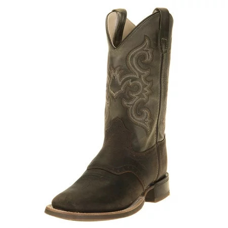 Old West Boys Embroidered Western Boot Broad Square Toe Green 8.5 D(M) US | Walmart (US)