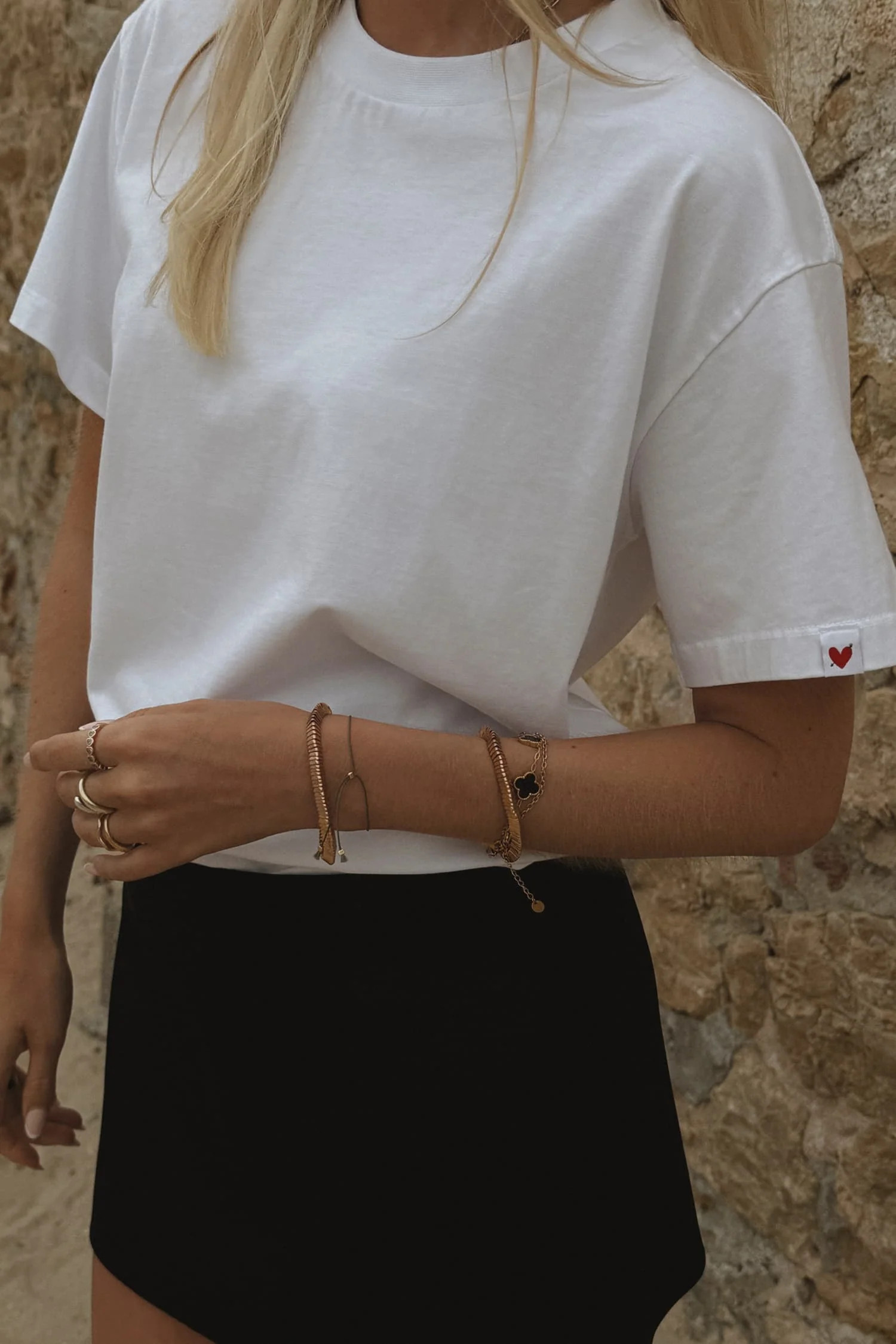 T-Shirt 'Heart Flag' in Weiß | ANITA HASS