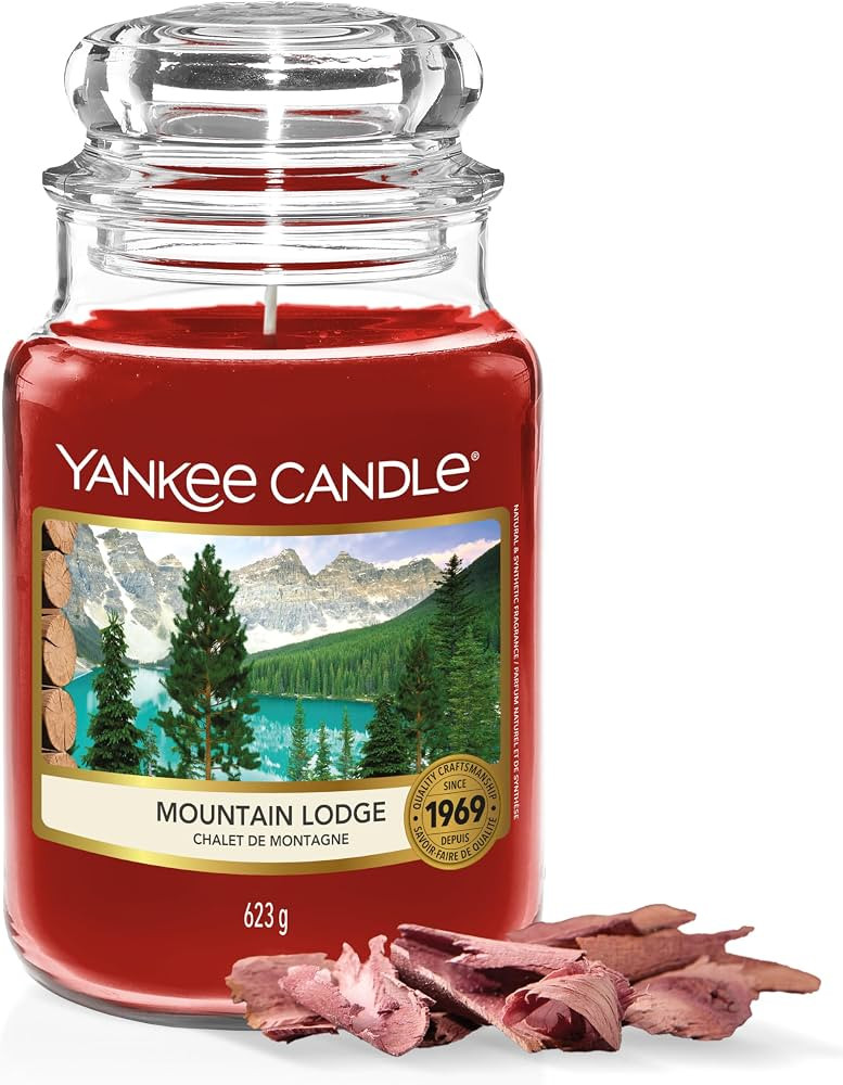 Yankee Candle Scented Candle in Glass (Large) | Mountain Lodge Air | Candle with Long Burn Time u... | Amazon (DE)
