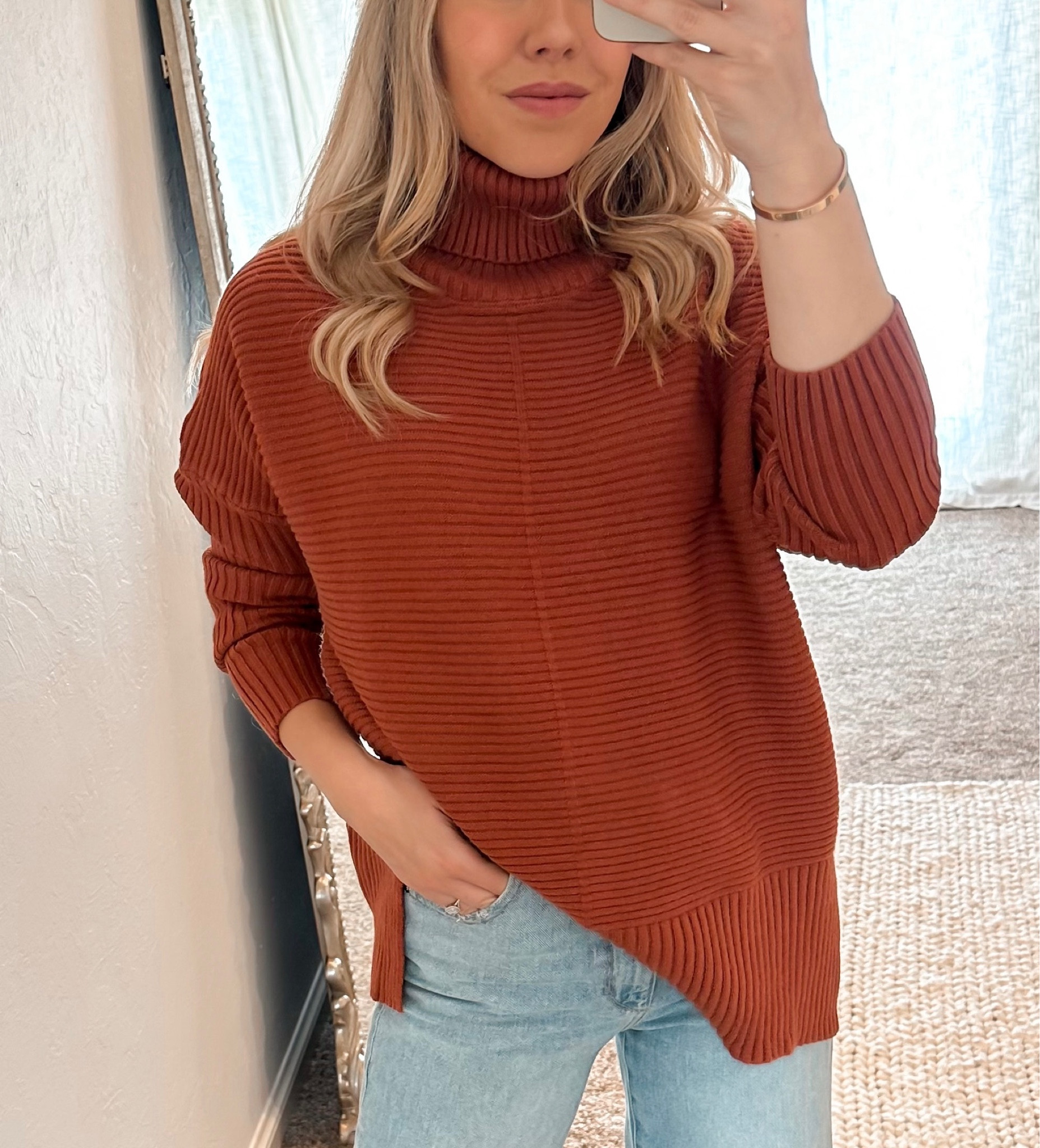 Ribbed turtleneck sweater 
Sweater 
Amazon sweater 
Amazon 

#LTKstyletip #LTKunder50 #LTKSeasonal