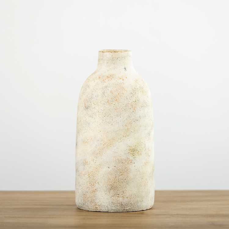 Rustic Cream Bottle Decorative Vase, 11 in. | Kirkland's Home