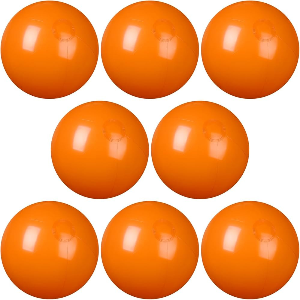 8 Pcs 12 Inch Solid Red Beach Balls Inflatable Beach Balls Bulk Large Blow up Pool Game Toys | Amazon (US)