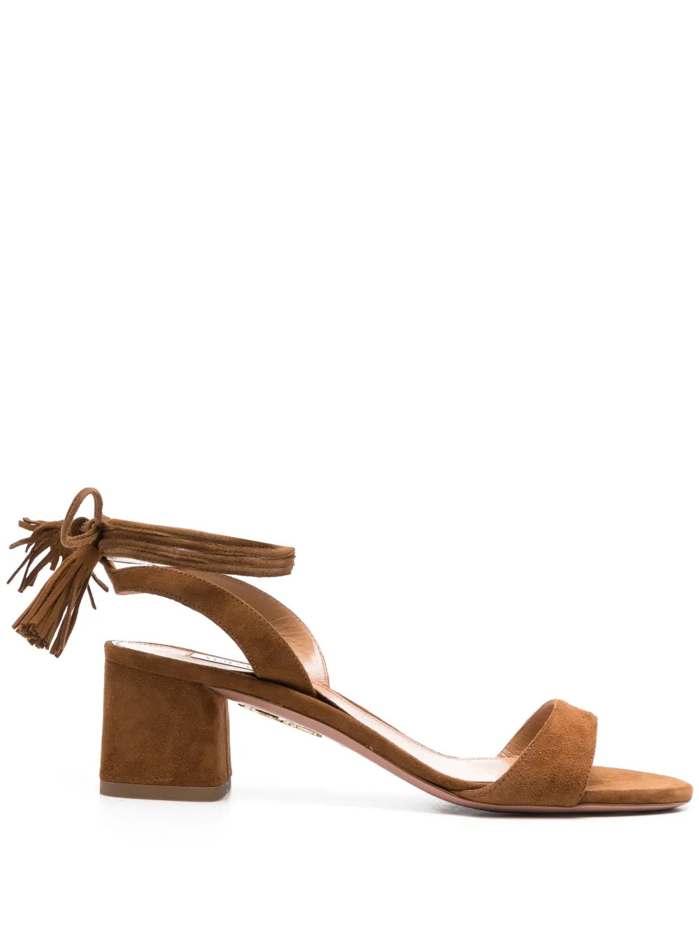 Aquazzura Alu 50mm Suede Sandals - Farfetch | Farfetch Global