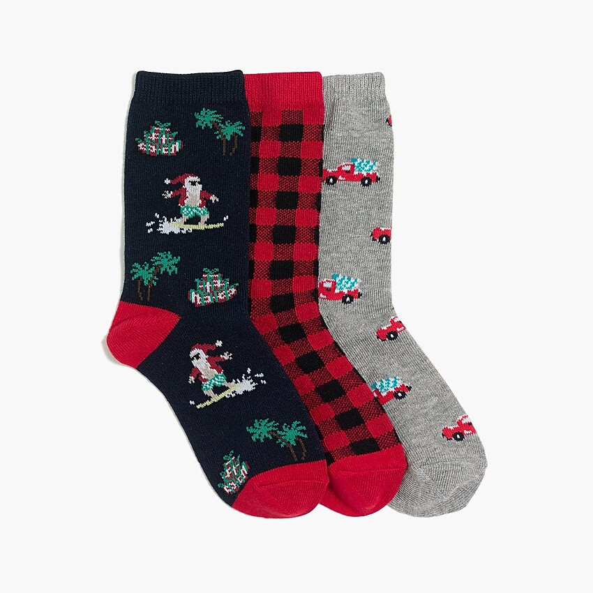 Boys' holiday trouser socks three-pack | J.Crew Factory