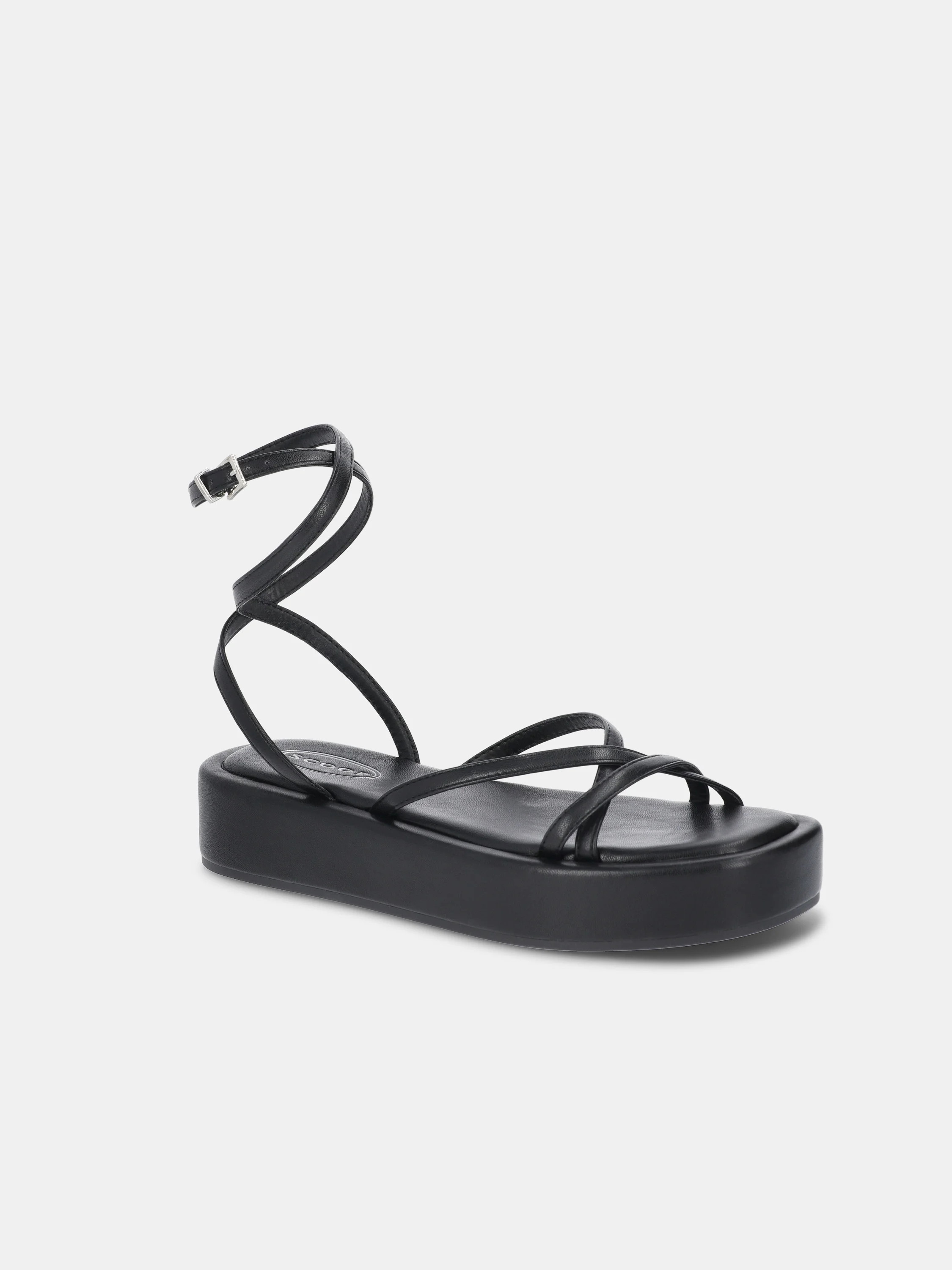 Scoop Women's Platform Strappy Sandals with Adjustable Strap | Walmart (US)